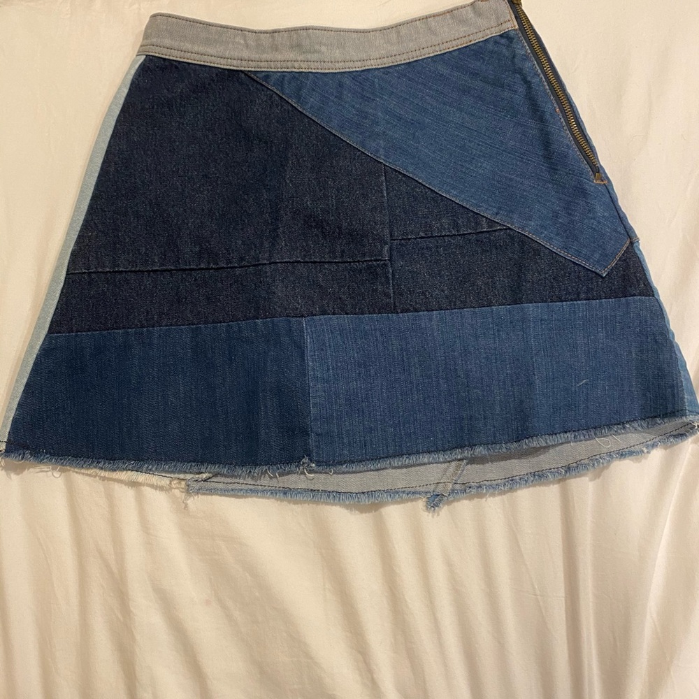 Denim pattern skirt- from Revolve